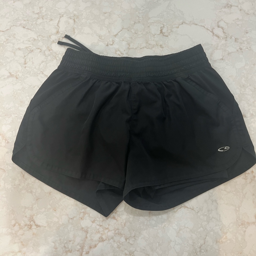 Black Athletic Shorts Lightweight Design